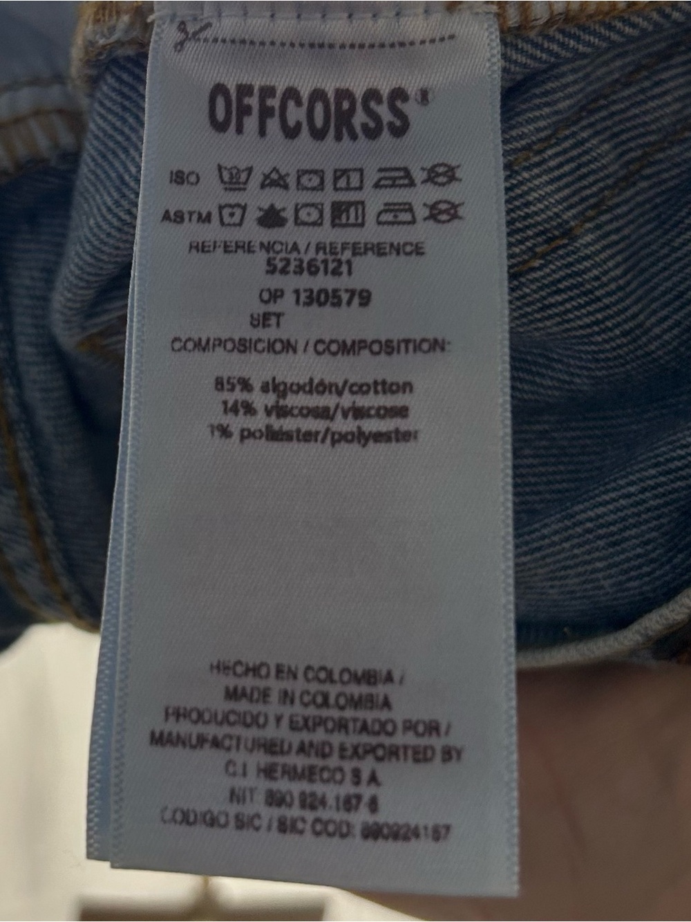 OFFCORSS Boyfriend Jeans Size 8 Girls Two-Tone Colorblock Denim - Picture 5 of 5